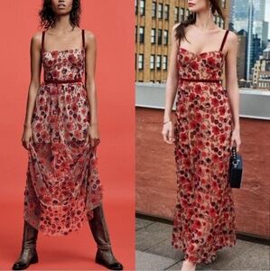 🆕 For Love & Lemons Beatrice Maxi Dress in Bouquet - Size XS